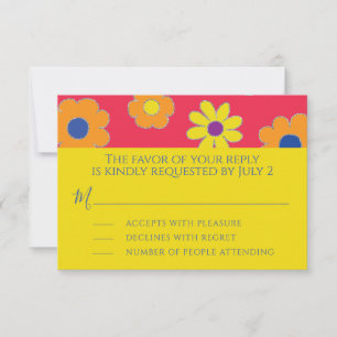Fleurs RSVP à barres ou Bat mitzvah BM