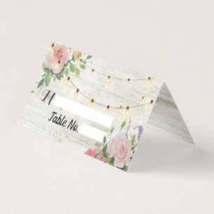 Fleurs Rustiques Mariage Siège Place Cartes d'esco