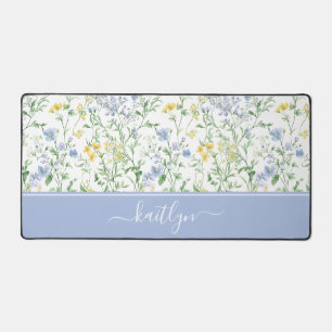 Fleurs sauvages à l'aquarelle bleue