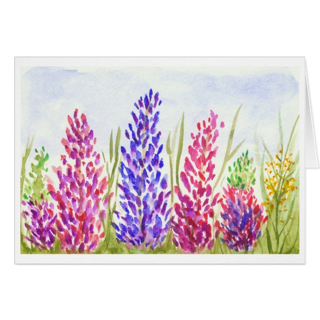 Fleurs sauvages assez de loup floraux d'art (Devant Horizontal)