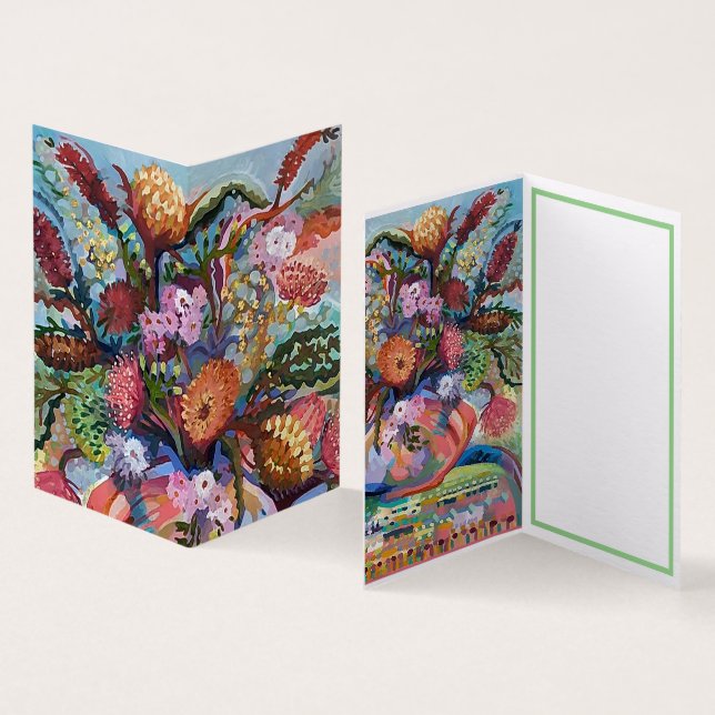 Fleurs sauvages australiens en carte vase (Inside and Outside)