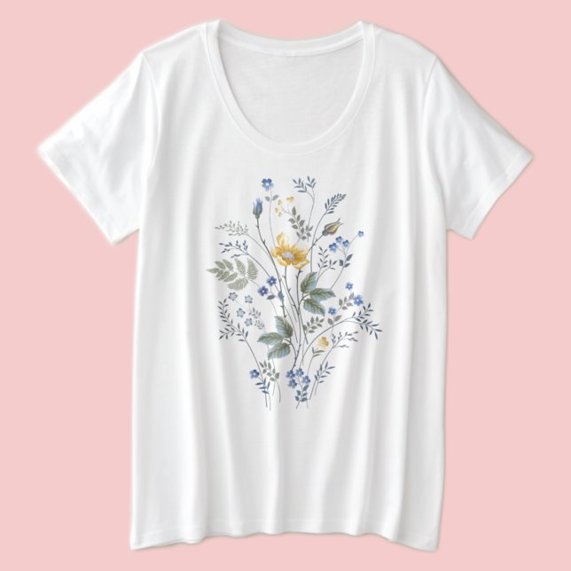 Fleurs sauvages bleu et jaune (Créateur téléchargé)