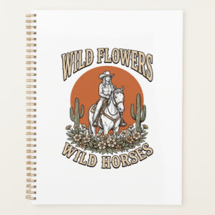 Fleurs sauvages Chevaux sauvages Chemise Western C