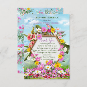 Fleurs sauvages contre un Carte de remerciements B