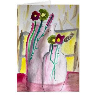 Fleurs sauvages dans le vase art abstrait