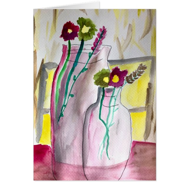 Fleurs sauvages dans le vase art abstrait (Devant)