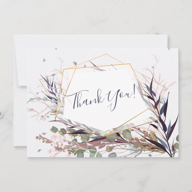 Fleurs sauvages de Bourgogne et rose Carte de reme (Devant)