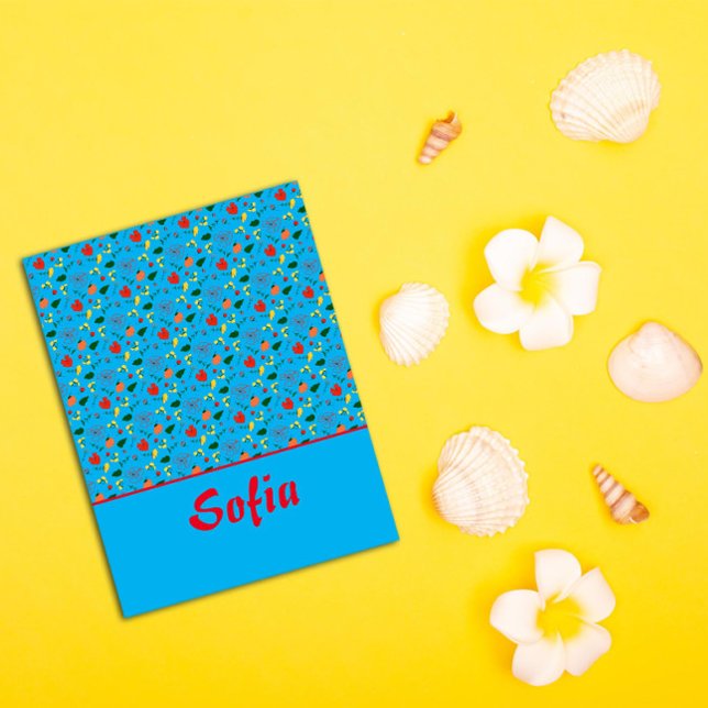 Fleurs sauvages de pavot motif Turquoise (Créateur téléchargé)