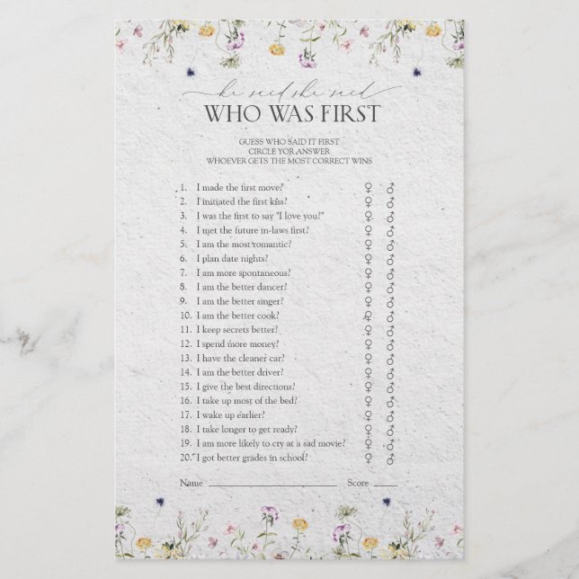 Fleurs sauvages D'Été Il A Dit Qu'Elle A Dit Douch (Devant)