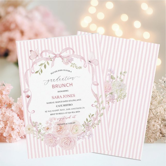 Fleurs sauvages élégantes aquarelle Invitation de  (Créateur téléchargé)