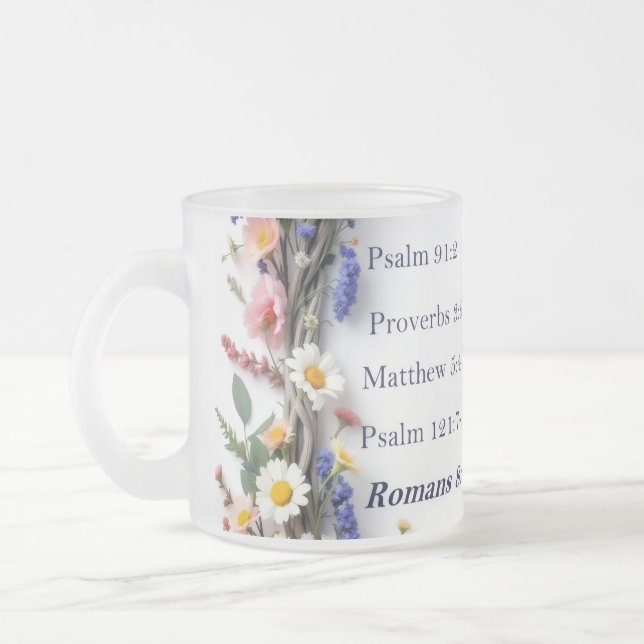 Fleurs sauvages et Écritures 11oz mug en céramique (Gauche)