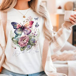 Fleurs Sauvages Et Gratuites De Papillon Floral Fl<br><div class="desc">Fleurs sauvages et gratuites de papillon Floral Fleurs sauvages T-shirt Femme Fashion Top présente une aquarelle colorée illustration de papillons et de fleurs avec le texte "Wild and free" dans la typographie script moderne. Un cadeau parfait pour elle pour son anniversaire, Noël, la fête des mères et plus encore. Conçu...</div>