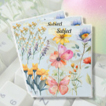 Fleurs sauvages et papillons 2 dossier de poche