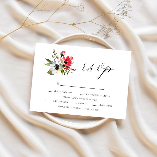 Fleurs sauvages et réponse RSVP Romance (Créateur téléchargé)