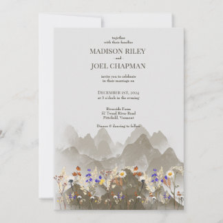 Fleurs sauvages Faire-part de mariage