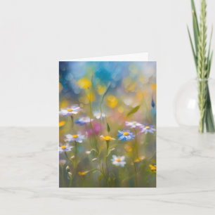 Fleurs sauvages fantaisistes dans le vent