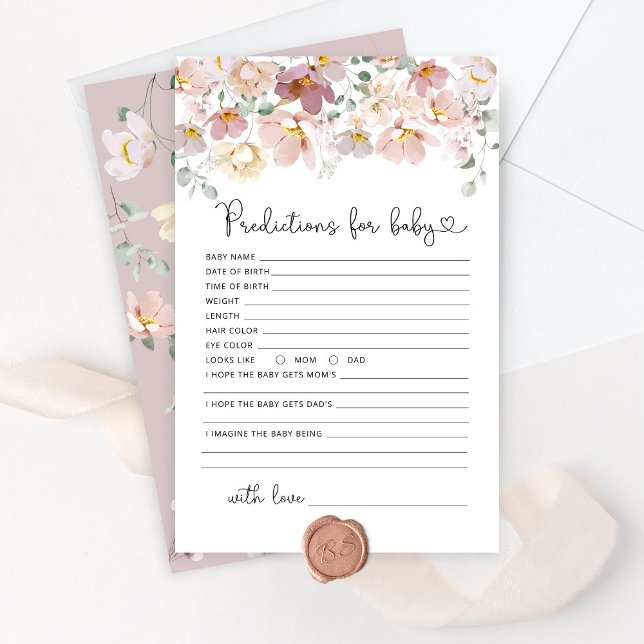 Fleurs sauvages floral flou prédictions pour bébé (Créateur téléchargé)