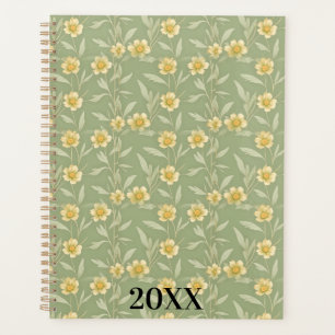 Fleurs sauvages jaunes sur vert