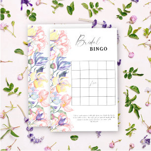 Fleurs sauvages - Jeu de bingo pour enterrement de