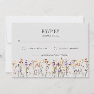 Fleurs sauvages Mariage Carte RSVP