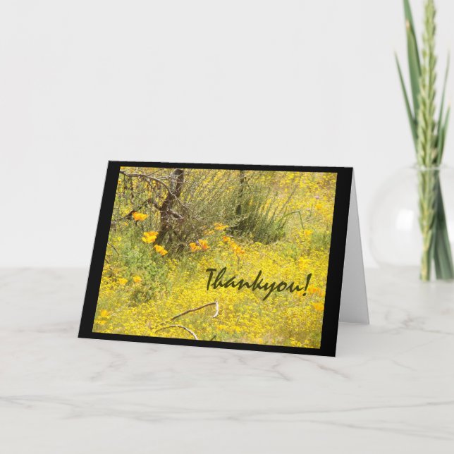 Fleurs sauvages merci ! Carte (Devant)