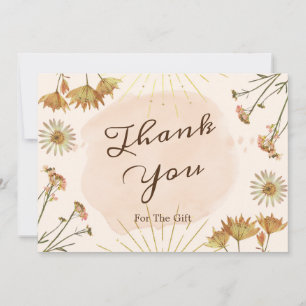 Fleurs Sauvages Merci Plat Pour La Carte Cadeau