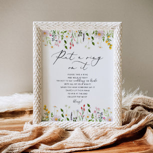 Fleurs sauvages n'annoncent pas de mariée affiche 