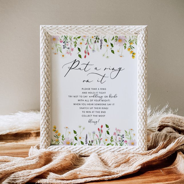 Fleurs sauvages n'annoncent pas de mariée affiche  (Créateur téléchargé)