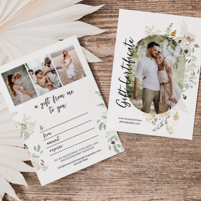 Fleurs sauvages | Oval Photo | Carte cadeau photo (Créateur téléchargé)