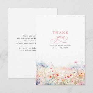 Fleurs sauvages pastel merci