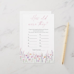 Fleurs sauvages pastel Quel âge avaient-ils ? Jeu