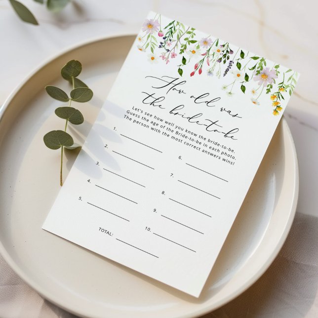 Fleurs sauvages Quel âge avait la mariée pour être (Créateur téléchargé)