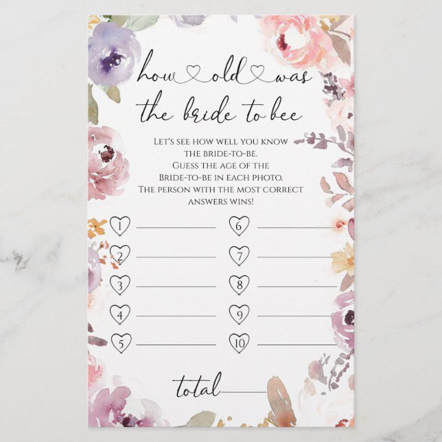 Fleurs sauvages Quel âge avait la mariée pour être (Devant)