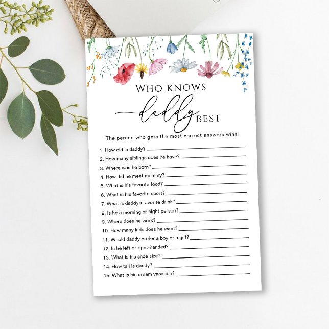 Fleurs sauvages Qui connaît Daddy meilleur jeu (Créateur téléchargé)