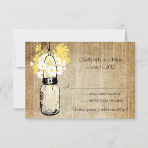 Fleurs sauvages rustiques antiques RSVP de