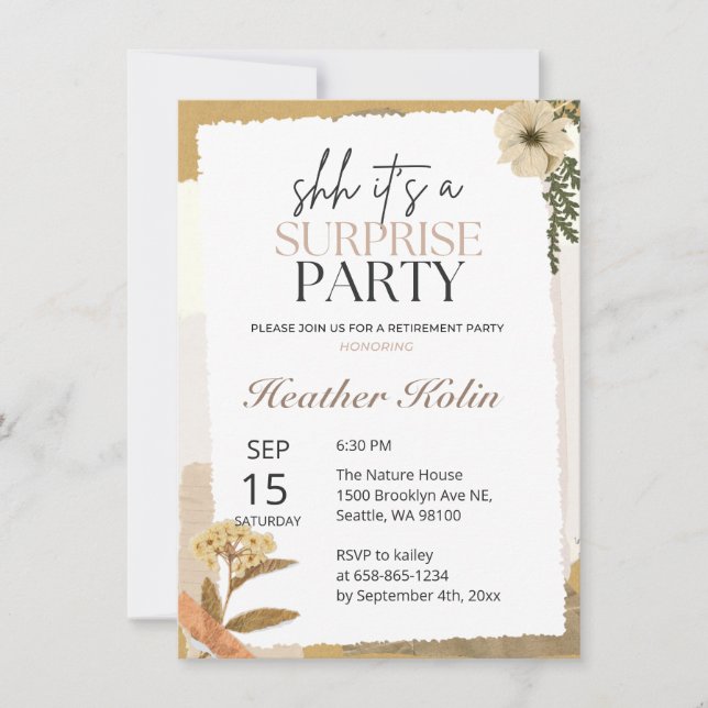 Fleurs sauvages rustiques Carte de retrait photo e (Devant)