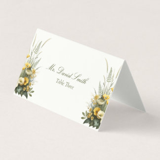 Fleurs sauvages vintages Numéro de table Cartes de