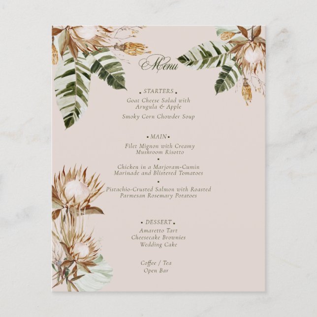 Fleurs séchées tropicales Feuilles de bananes (Devant)