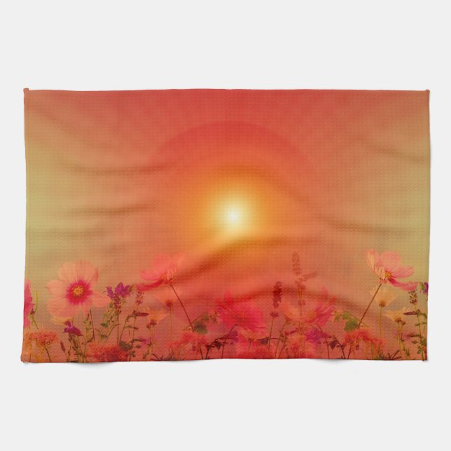 Fleurs Serviettes de cuisine (Horizontal)