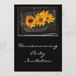 Fleurs solaires Invitation de la fête de réchauffe