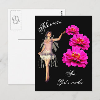 Fleurs sont les sourires de Dieu Carte postale ins