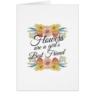 Fleurs sont une fille meilleur ami - Zinnia Art