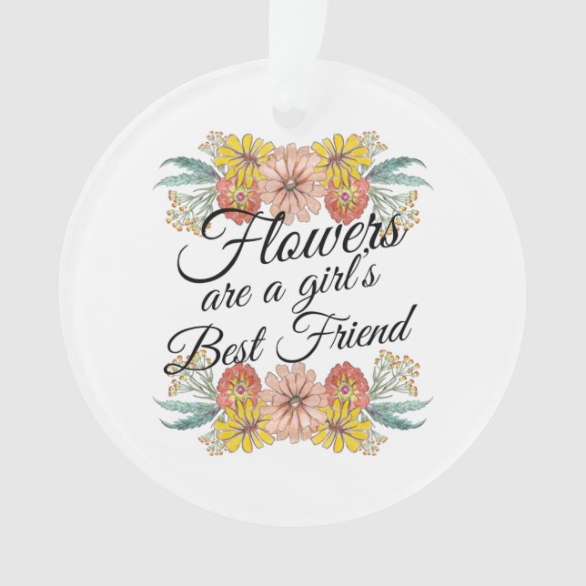 Fleurs sont une fille meilleur ami - Zinnia Art (devant)