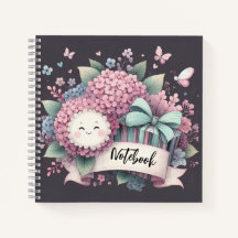 Fleurs souriantes – joli cahier cadeau floral pour