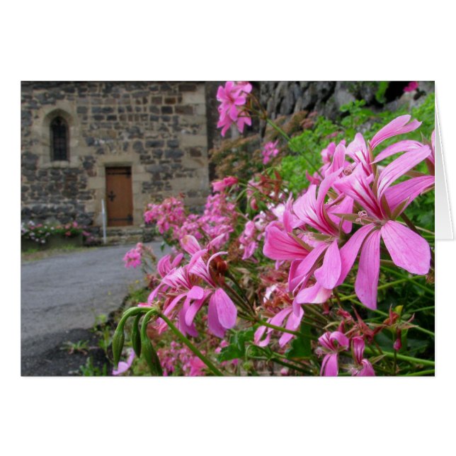 Fleurs sur la carte de manière (Devant horizontal)