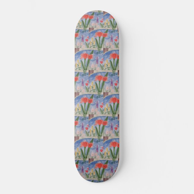 Fleurs Sur Le Skateboard Du Lac (Recto)