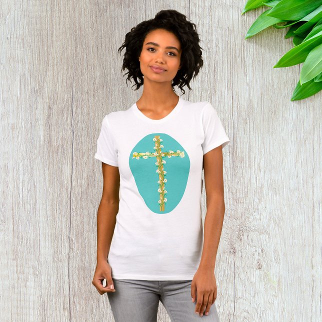 Fleurs Sur T-shirt Croisé (Créateur téléchargé)