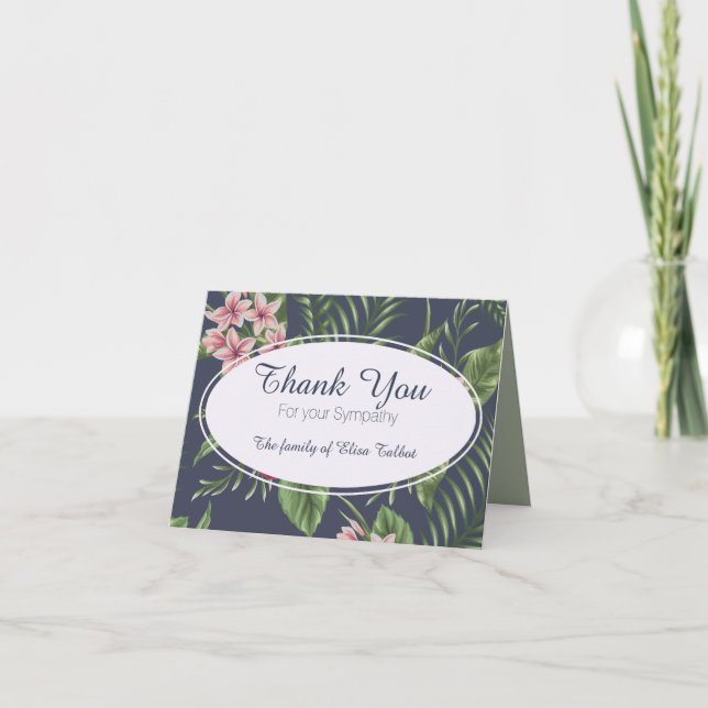 Fleurs Sympathie Merci Carte de note (Devant)