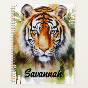 Fleurs Tiger Pastel Safari Aquarelle Savannah