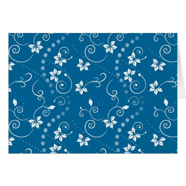 Fleurs tourbillonnantes bleues (Devant horizontal)